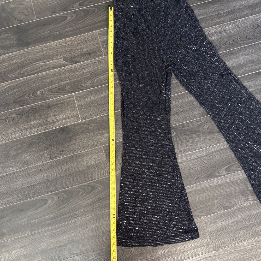 Elegant Black Sequin Jumpsuit - Picture 7 of 8